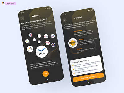Allo Explore 🌎 bankmega mobile banking msmile ui ux