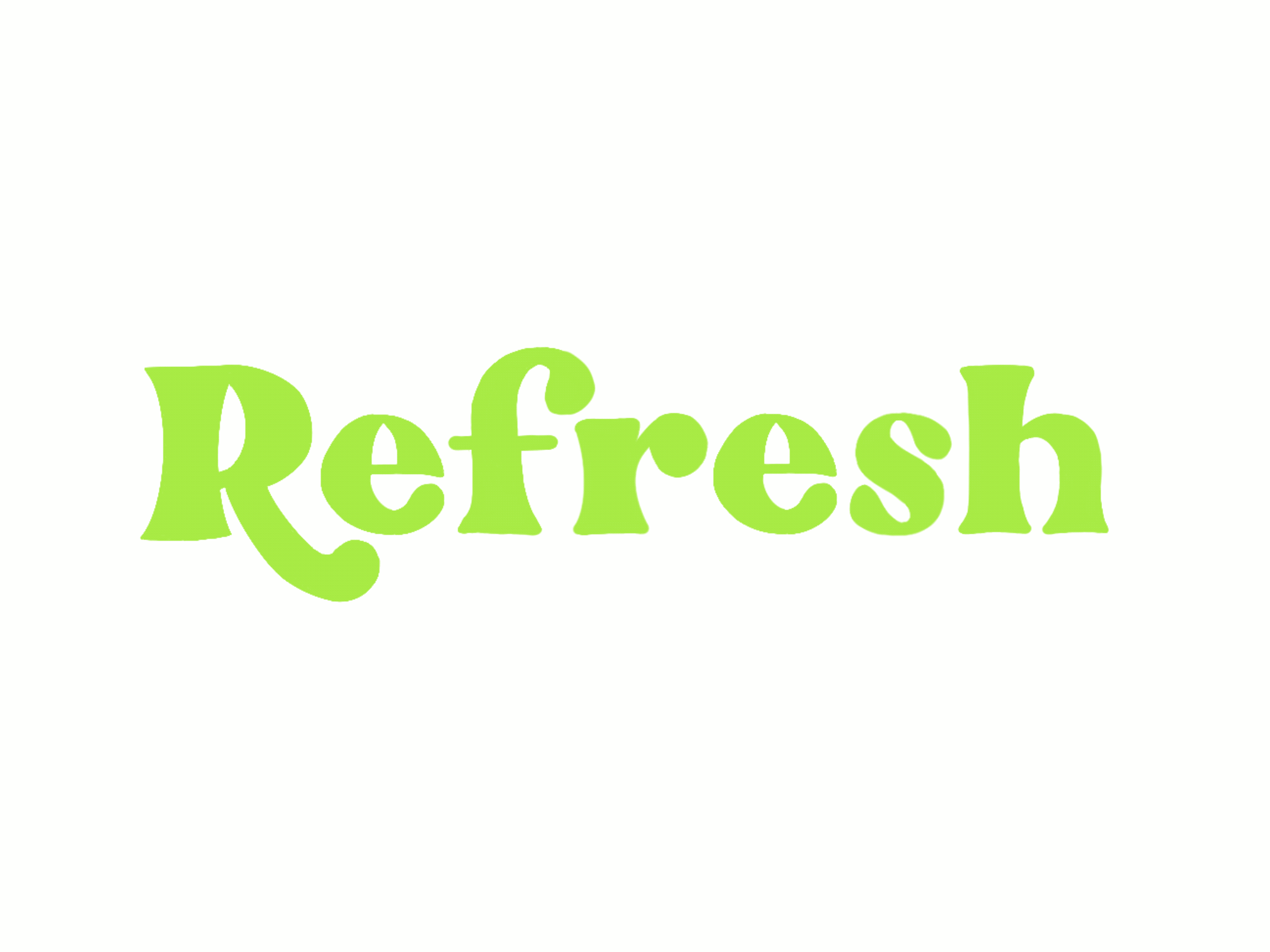 “Refresh” Gif Typographic Animation animation gif graphic design illustration logo motion graphics typography