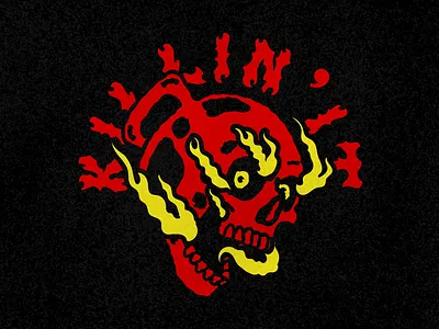 Killin'it T - Shirt design crossfit design fire kettle kettleball shirt skull