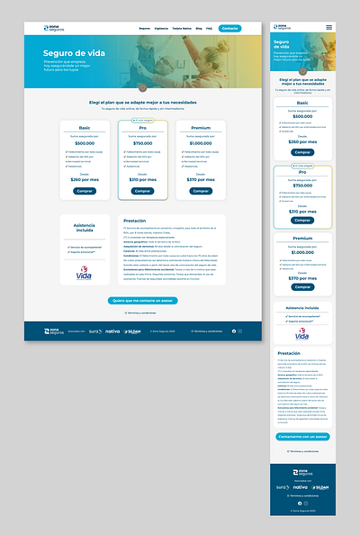 Web Design | Zona Seguros branding component design elements graphic design product design ui ui design ux web web design