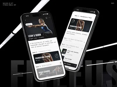 Fitness Mobile App - Nucleus UI Kit exercise fitness gym health mobile app mobile kit nucleus nucleus ui kit planner sport sports training ui ui kit workout workouts
