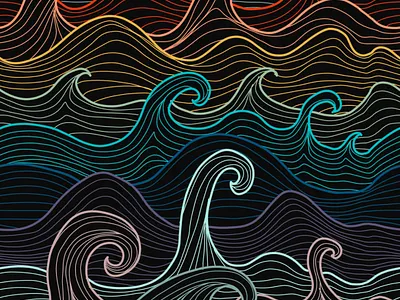 Storm. Seamless pattern design series art backdrop background black blue colorful drawing fabric design illustration marine ocean sea waves seamless pattern sketch storm surface designer tiled vector