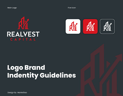 RealVest Capital Logo Design branding graphic design logo logo branding logo presentation logobrand logodesign vector