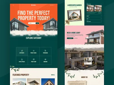 Real Estate Landing Page Design | Grideal app design design design ui focotik landing page landing page design landing page ui property property listing real estate real estate website responsive design uae real estate ui ui design ui ux design uiux website website design website ui