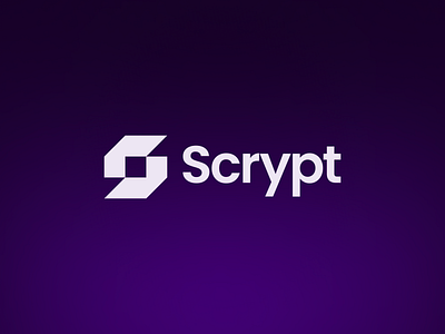 Scrypt – Logo Design branding design flat geometric geometrical logo minimal minimalism minimalist s letter saas shape