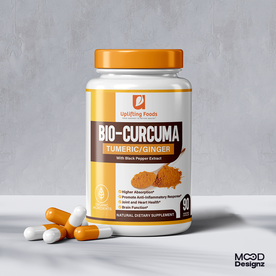 Uplifting Food Supplement Jar Label Design label design packaging deisgn product packaging design supplement label design