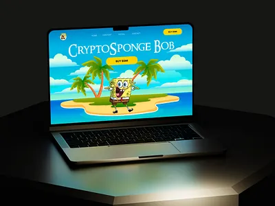 Sponge Bob- crypto meme meme token blockchain coin crypto cryptocurrency illustration landing page meme meme coin meme coin landing page meme coin website meme landing page meme token memecoin website solana token trend ui website