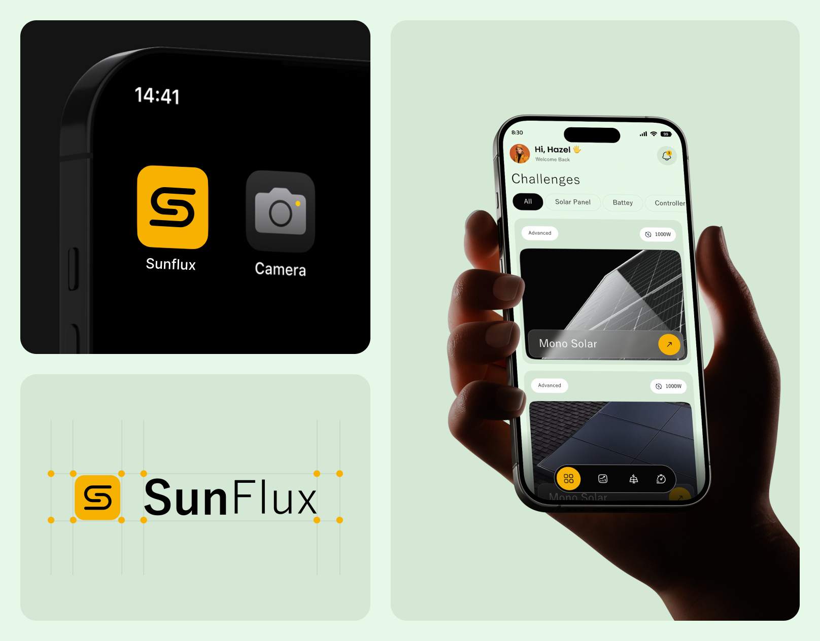 SunFlux - Solar Panel Management App app crm dashboard design energy interface mobile mobile app panel power product renewable saas service solar ui ux
