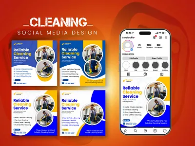 Cleaning Service Social Media Benner Design