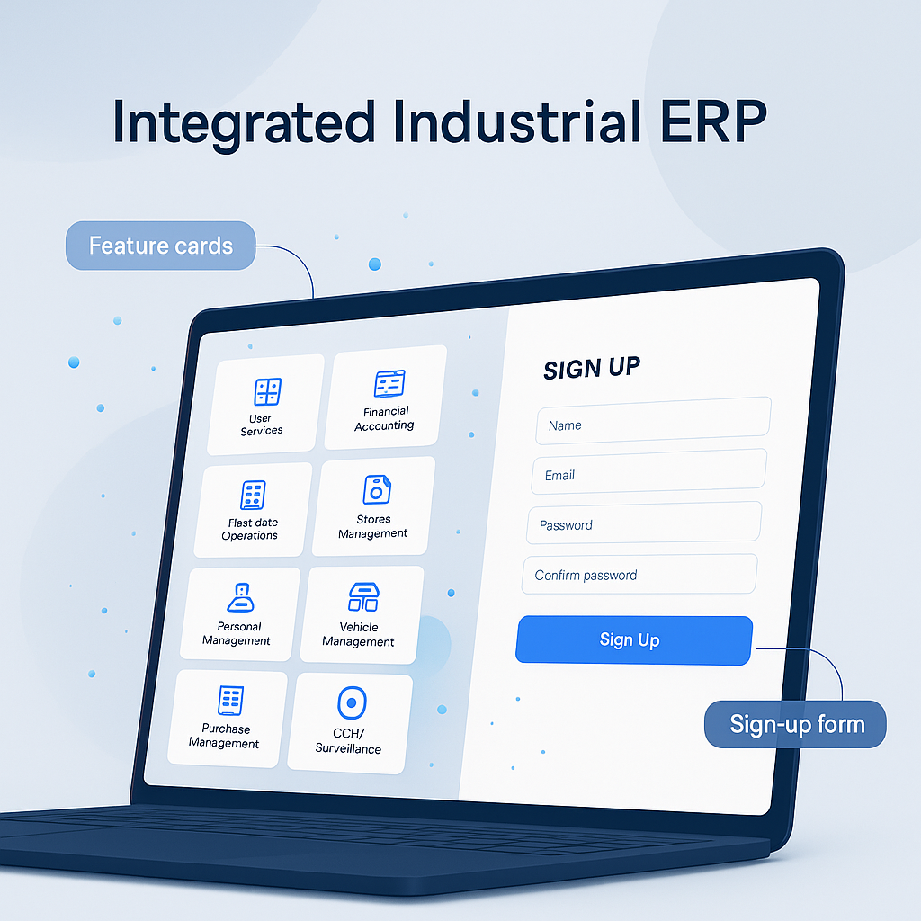 Industrial ERP Sign-Up UI • 2025 dailyui graphic design ui uiux