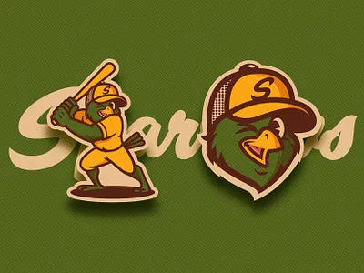 Sparrow baseball branding design icon illustration logo mark mascot sparrow sports