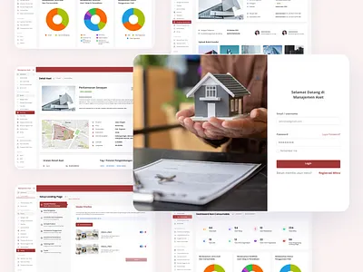 Admin Page and Landing Page Configuration for Asset Management app design mockup ui ux web design