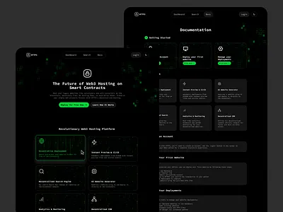 Landing Page for Web3 Hosting Platform app design mockup ui ux web design