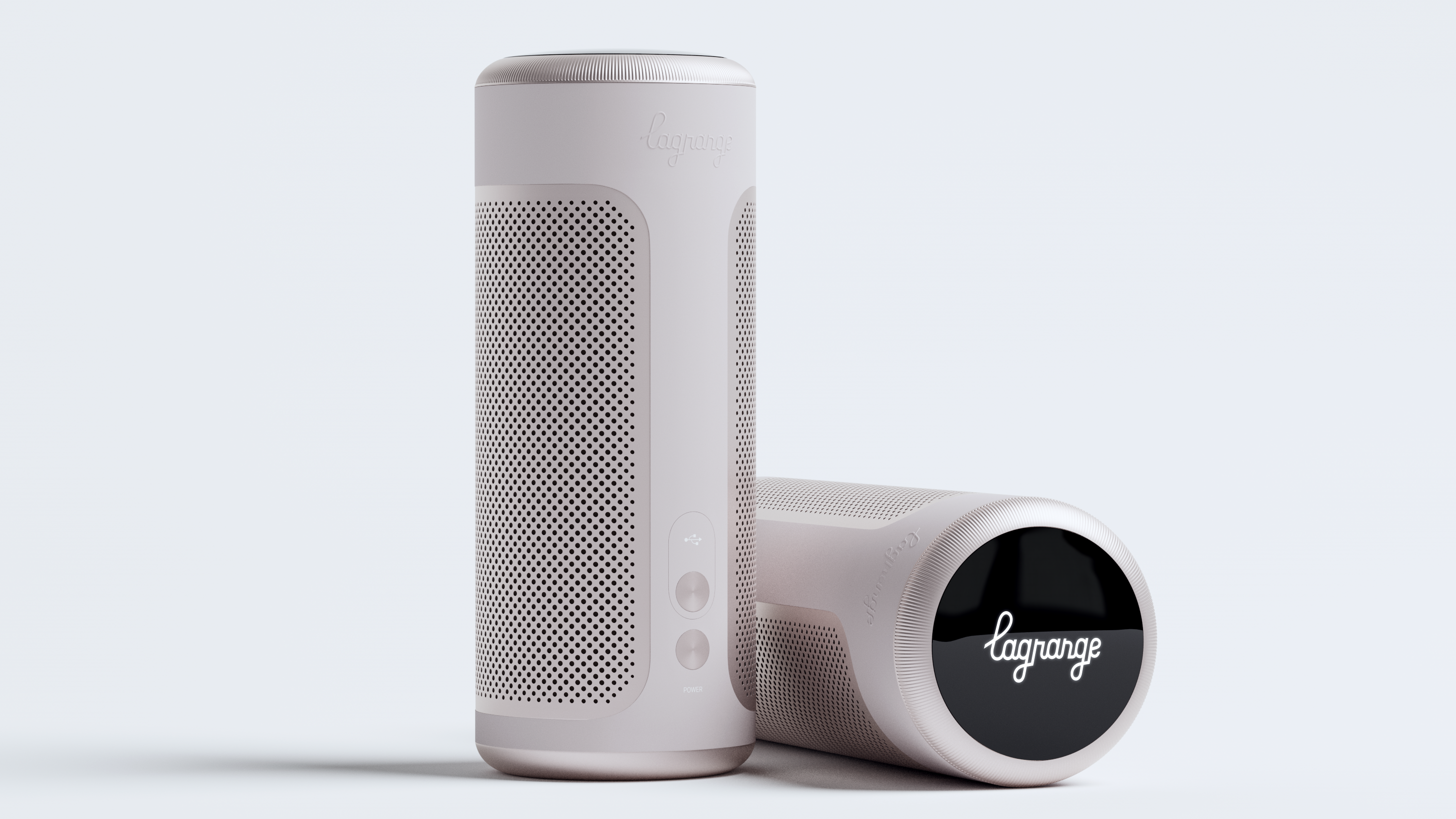 Lagrange Speaker 3d branding concept idndastrial design