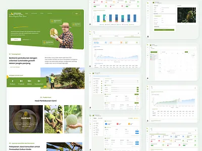 Landing Page and Admin Site for Durian’s Growth Management app design mockup ui ux web design