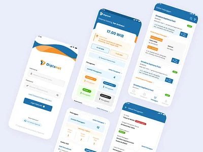 Mobile Application for Managing Internet Services app design mobile mockup ui ux web design