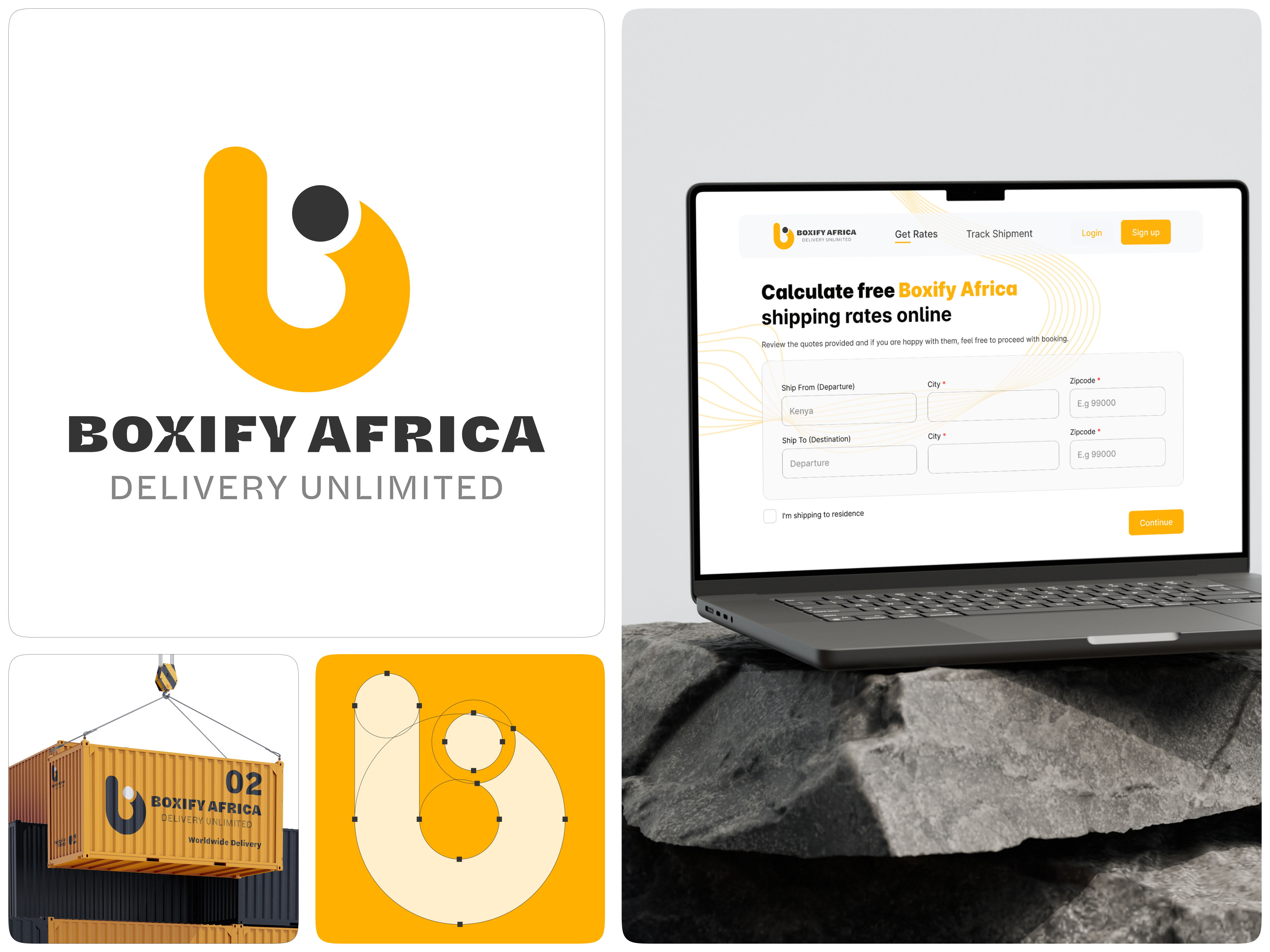 Boxify Africa Brand design abdul graphic brand design cargo cargo logo logistics logistics logo logo design