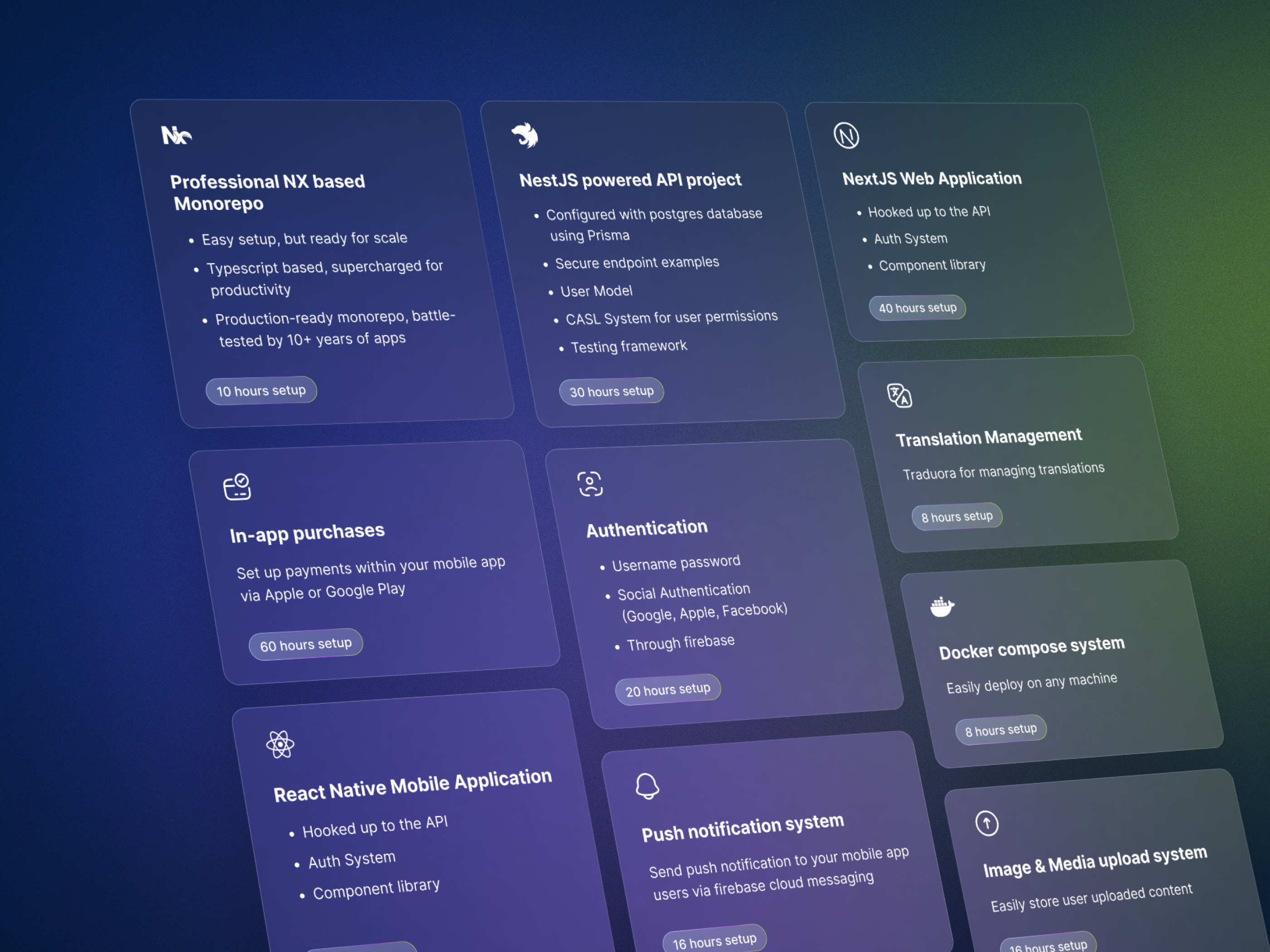 Feature Grid for a Dev Kit Landing bento clean design ecommerce feature grid glassmorphism gradients grid design landing design landing page ui design ux design webdesign