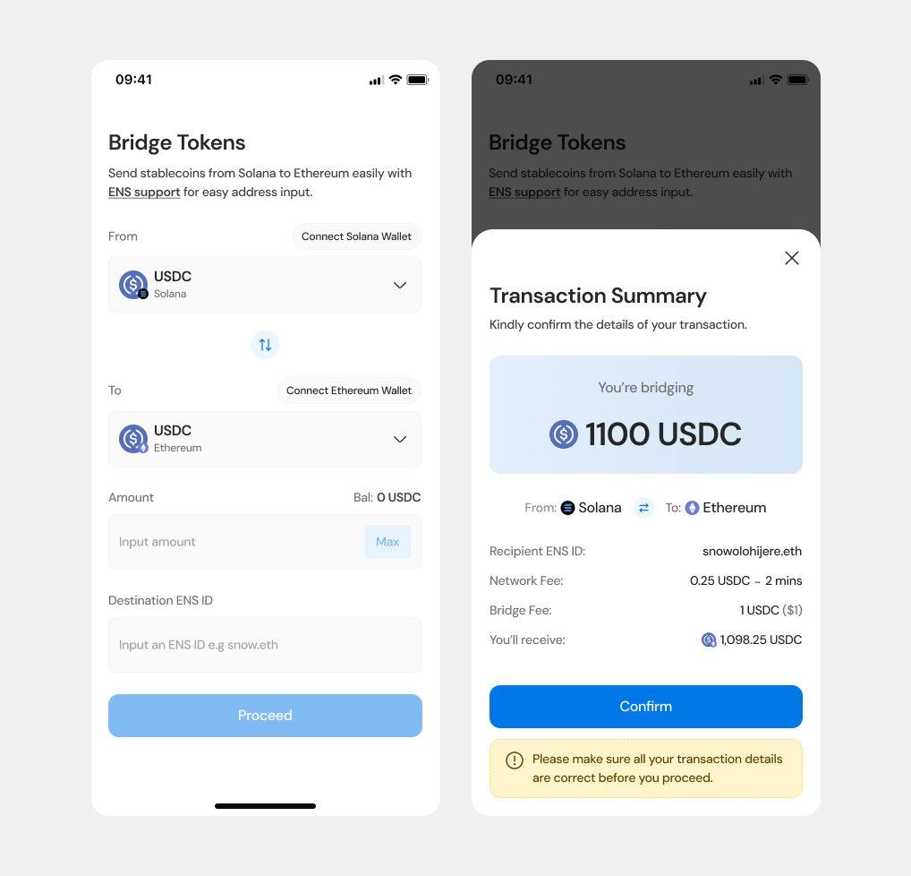 Bridge Token UI bridging figma ui ux web3