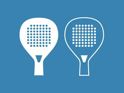 Padel tennis racket vector on the blue background sport