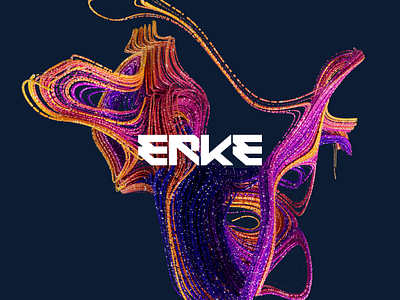 ERKE brand design fintech logo design logotype motion graphics particles