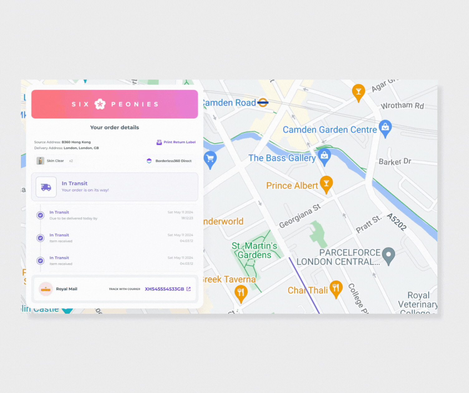 Borderless360 - Tracking branding graphic design ui