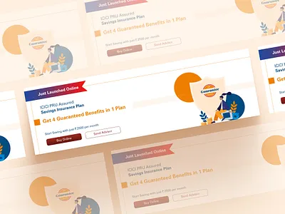 Banner Design :: Life Insurance banner design branding graphic design illustration ui ui design