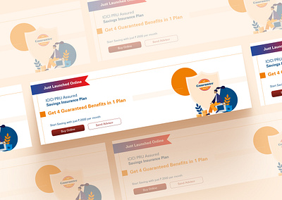 Banner Design :: Life Insurance banner design branding graphic design illustration ui ui design