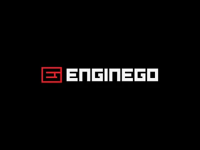 ENGINEGO blockletters branding clean design eg grid identity lettering logo minimal monogram simple type typography