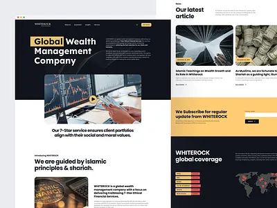 Islamic Wealth Management Web UI animation branding islamic landing page design mobile apps motion graphics shad khan shadkhanuiux ui uiux ux ux research wealth management whiterock