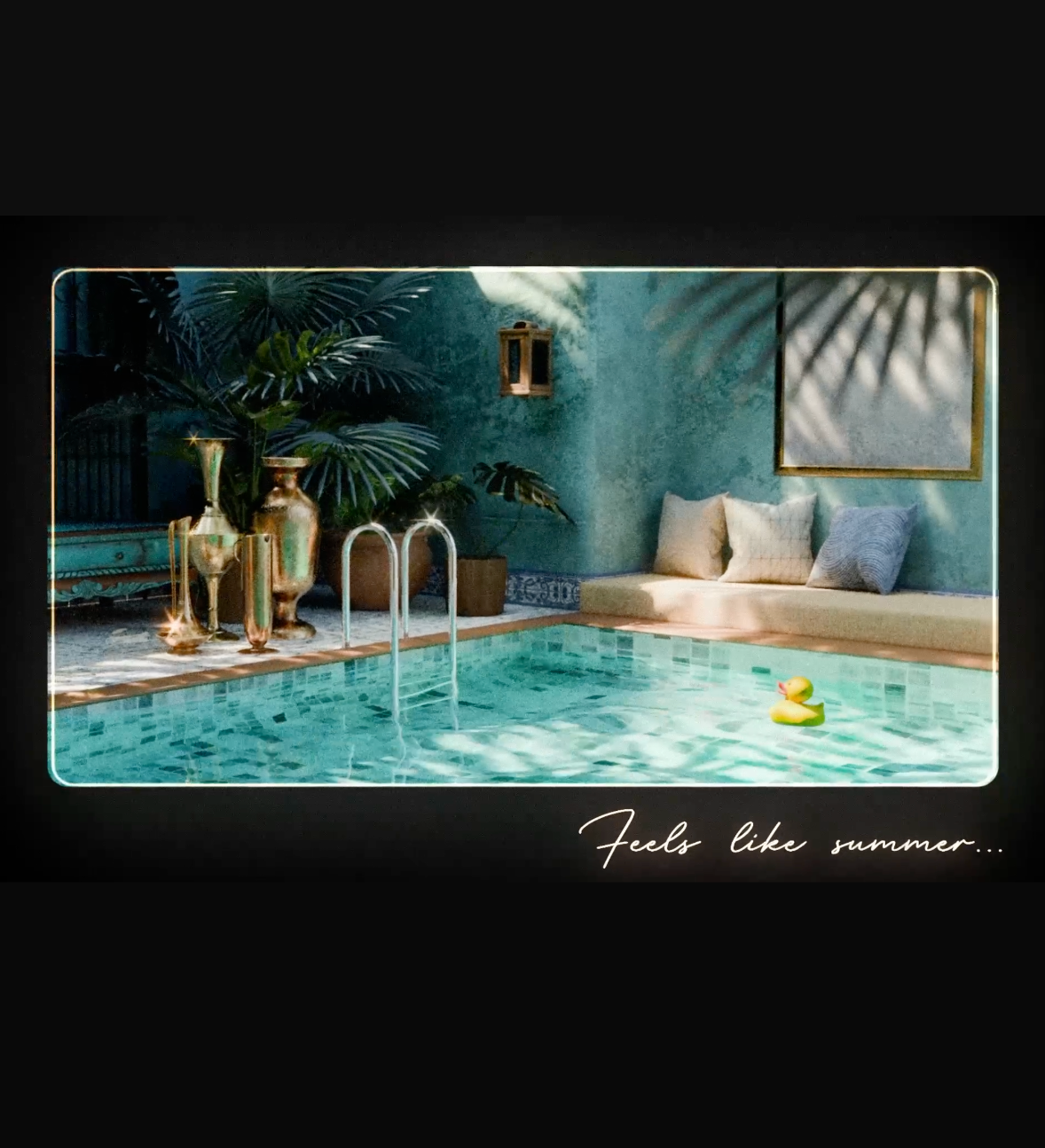 Feels like summer 3d airbnb animation blender blue cool illustration motiongraphic pool summer