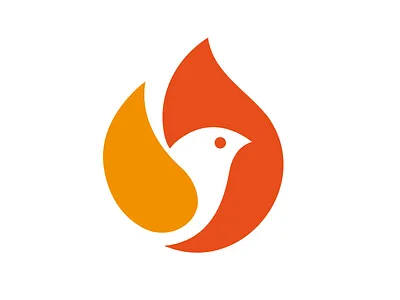logo bird minimal fire brand branding design illustration letter logo logotype minimal monogram