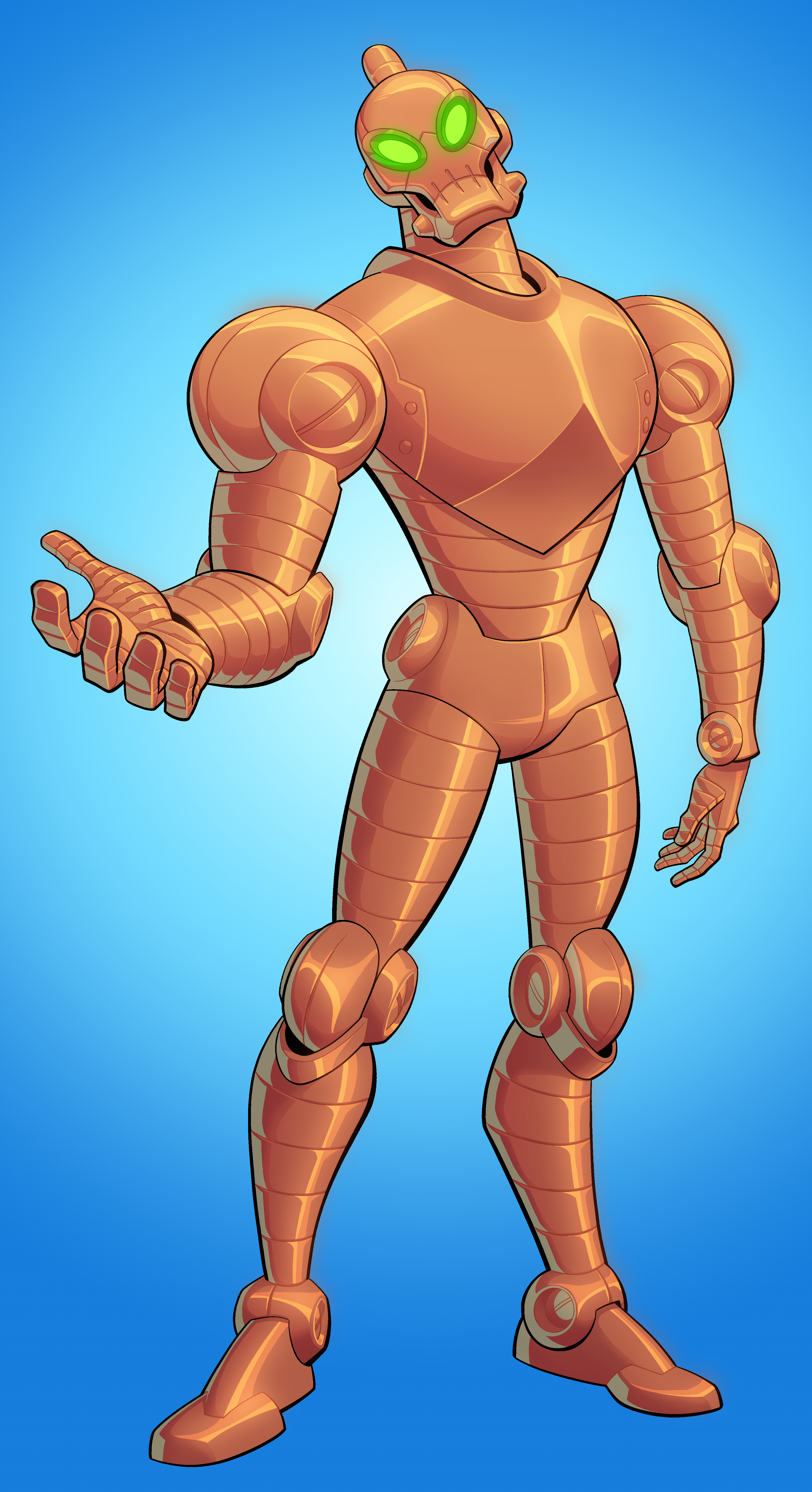 Robot coloring comic comic art comic book inking invincible robot superhero