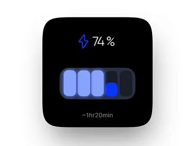 Charging UI animation Widget 3d animation apple branding graphic design ios logo motion graphics saas ui