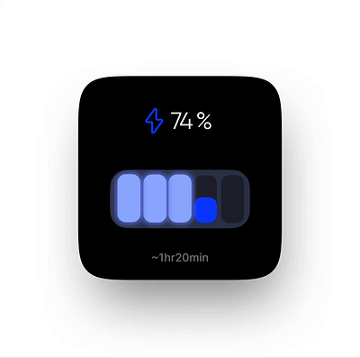Charging UI animation Widget 3d animation apple branding graphic design ios logo motion graphics saas ui