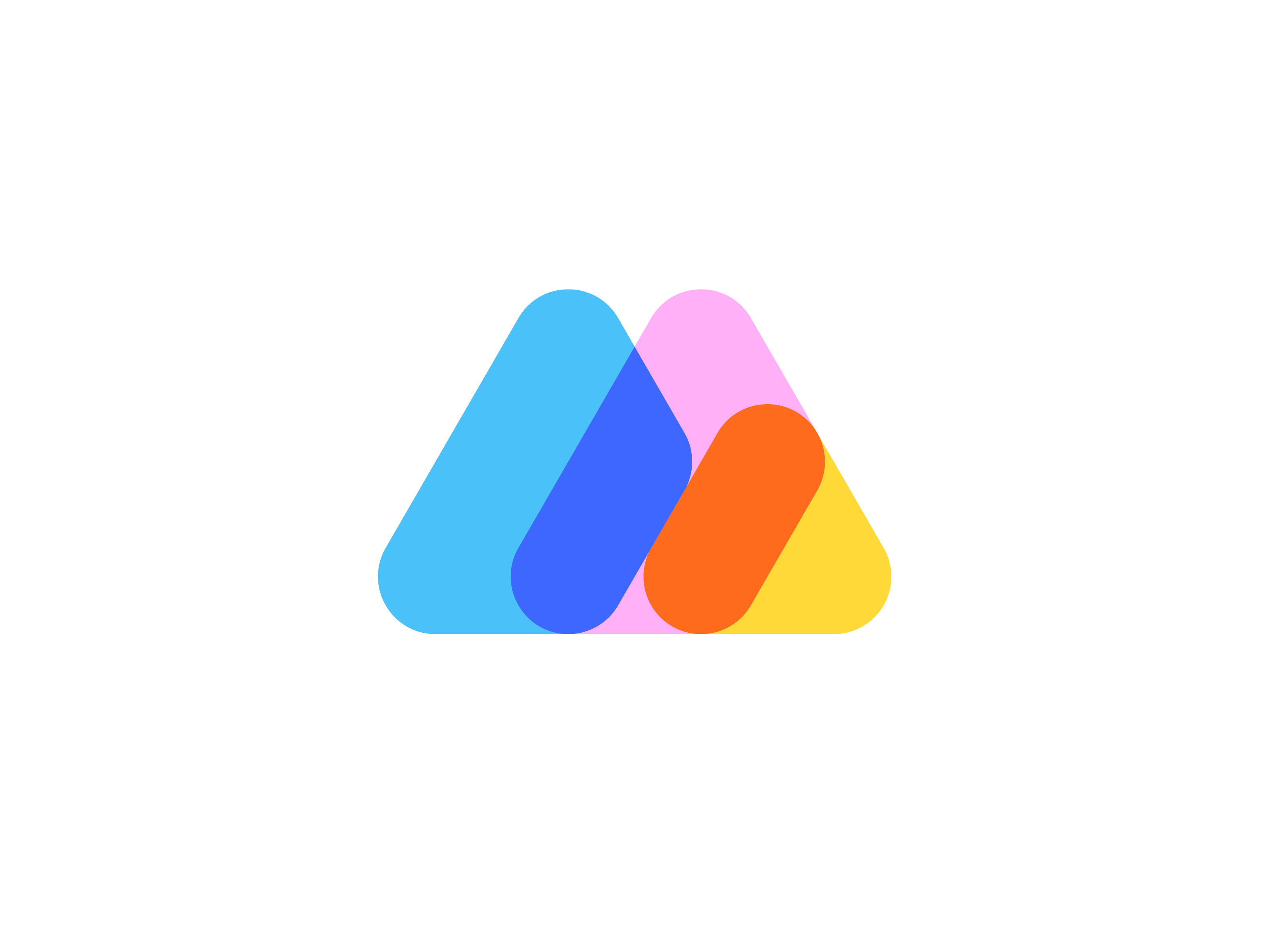 Example of Colorful M - Logo Design // For SALE