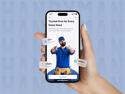 Handyman App Design appdesign appdevelopment designfeedback handymanapp homeservices uiuxdesign