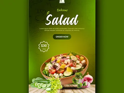 Fresh UI Concept – Salad Promo Poster