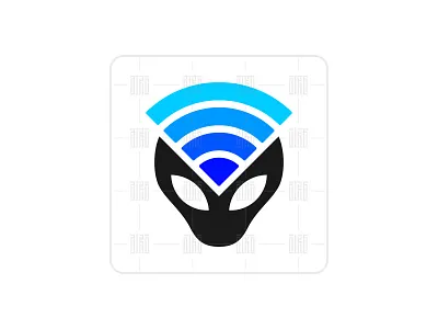 Technology Alien Wifi Logo ( Logo Forsale ) alien logo branding design icon illustration logo logo design logo designer logodesign minimal minimalist logo modern logo ufo logo unique logo wifi logo
