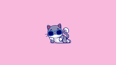 Naughty Cat animation logo loop motion graphics