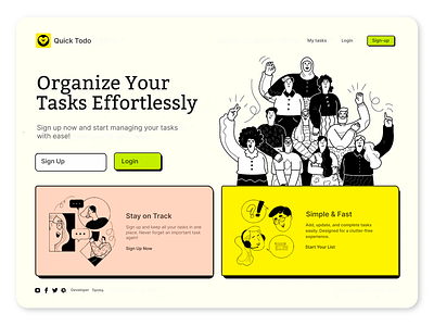 Quick Todo - A Seamless Todo Interface branding design figma graphic design illustration ui ux web design