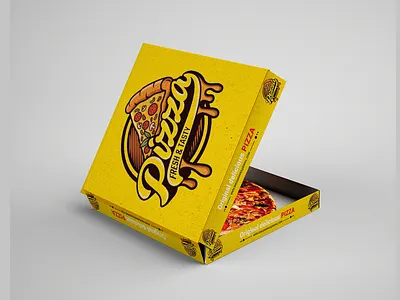 pizza box packaging design! graphic design label design packaging design pizza box