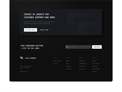 Flin_tinonto's Website Footer branding cta footer ui uiux user interface website design