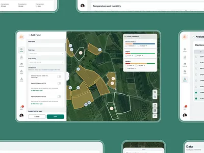 Field Devices & Team Workflow — FarmSense App agritech android farmapp ios iot motiondesign smartfarming tubik ui ux web