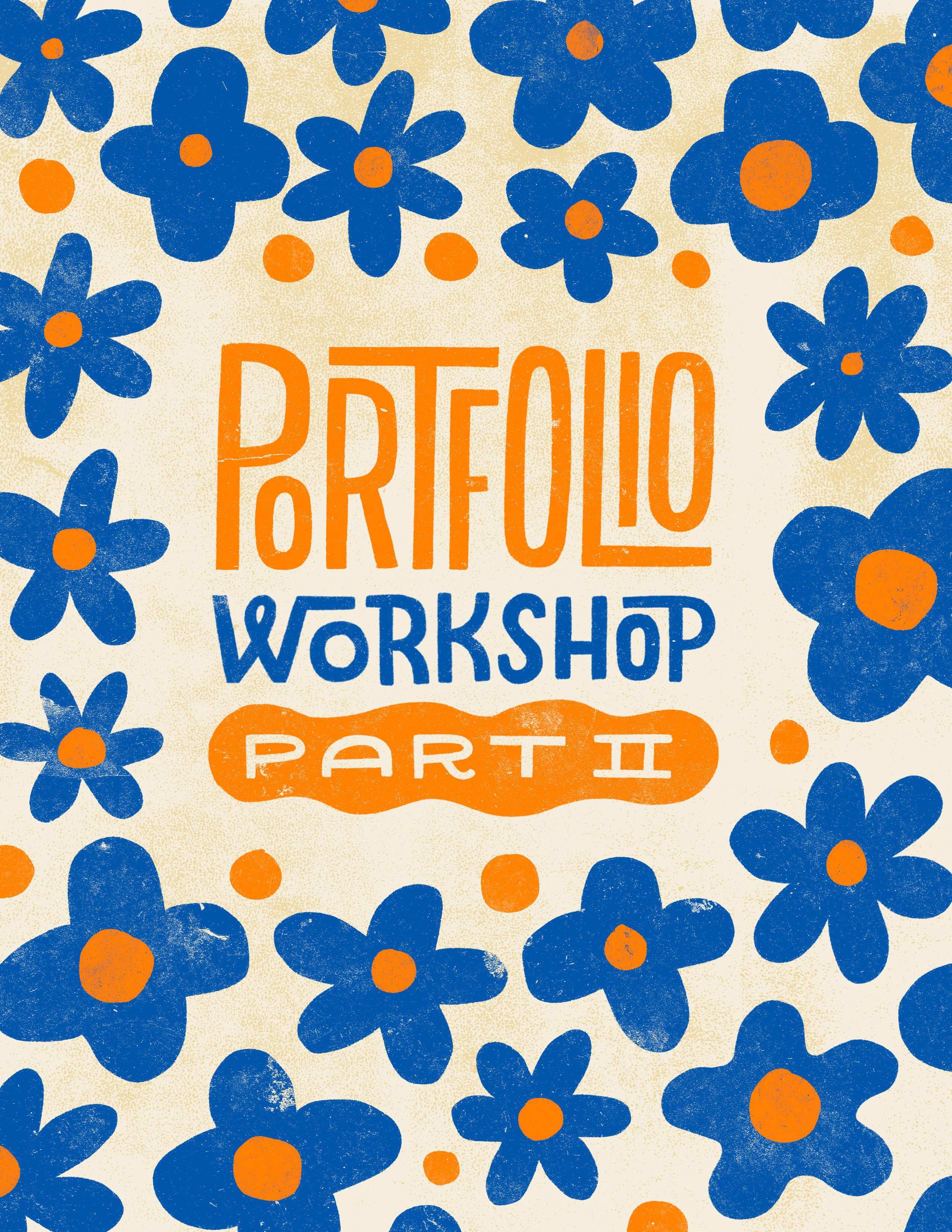 Portfolio Workshop Promotional Image campaign graphic design lettering pattern promotional surface design teaching workshop