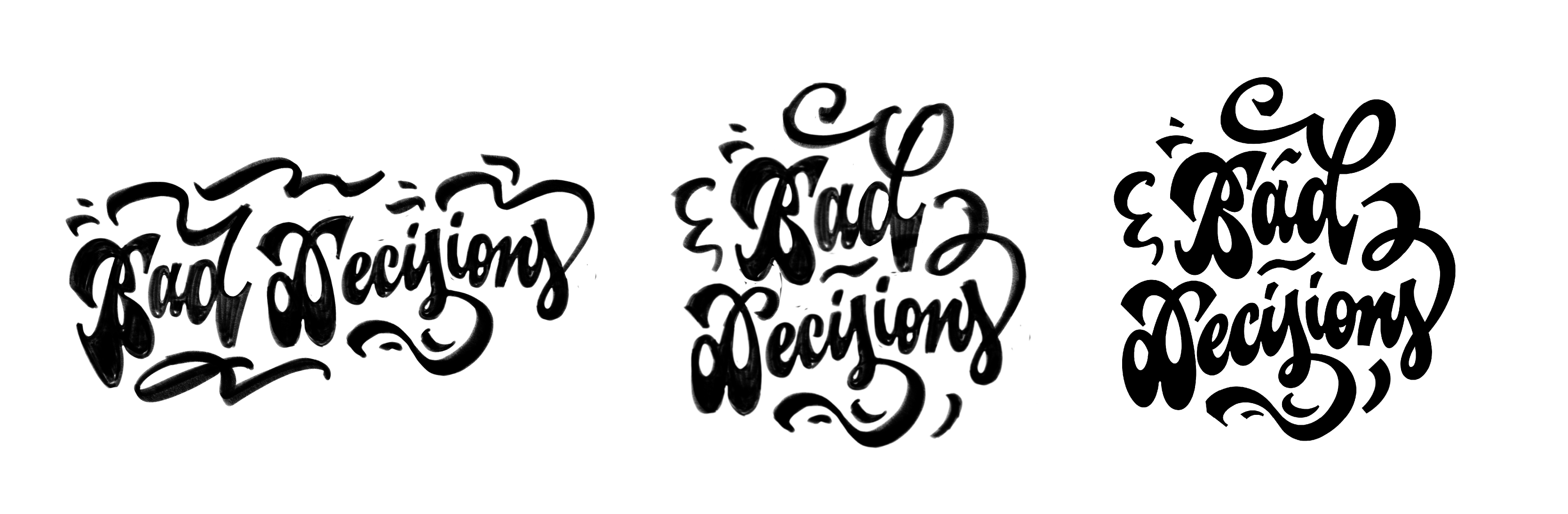 Lettering | Bad Decisions design graphic design hand drawn hand made illustration lettering logo procreate type typography