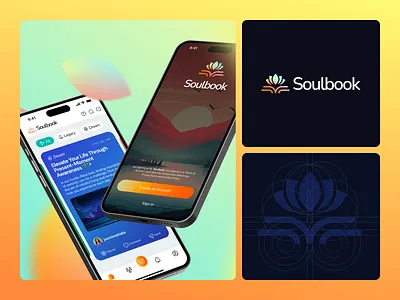 Logo Design for Social Media Mobile App book branding business card clean graphic design grid healthcare logo mobile app mobile mockup mobile ui modern network simple social media ui wellbeing