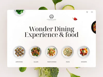 Wonder Dining Experience & Food ai animation desktop food ia intercactions modern motion graphics restourant ui user ux webdesign webdesigner website white