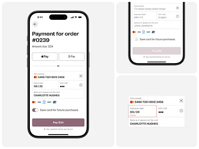Online cosmetics store — Payment Screen app cosmeticsapp creditcardcheckout dailyui design figma fintech ios ios app mobile paymentscreen ui uix