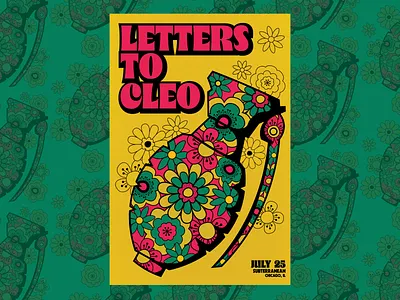 Letters To Cleo Gig Poster design gig poster graphic design illustration music poster poster design typography vector